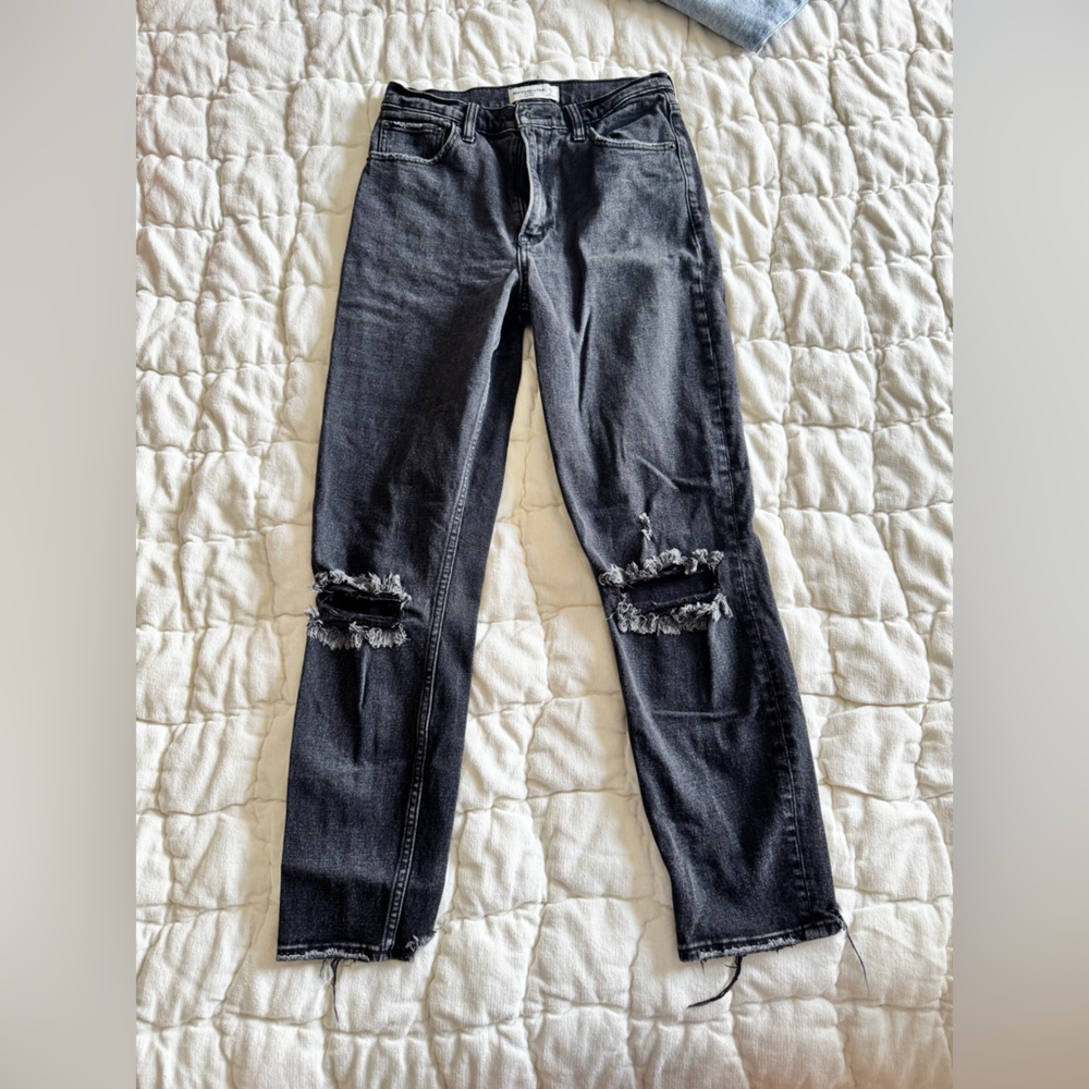 Abercrombie & Fitch Distressed Black Denim